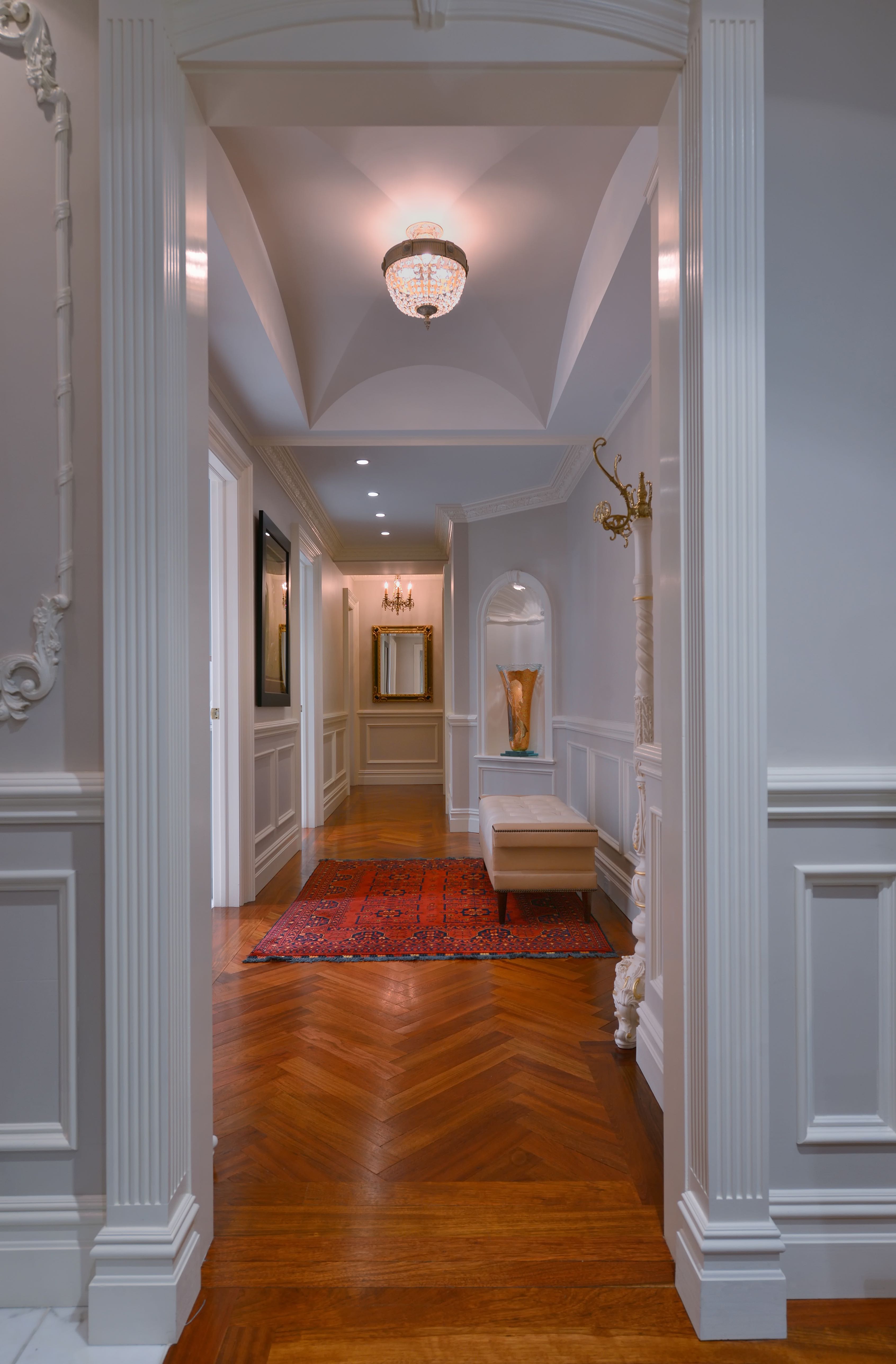 hallway luxury with wooden floor