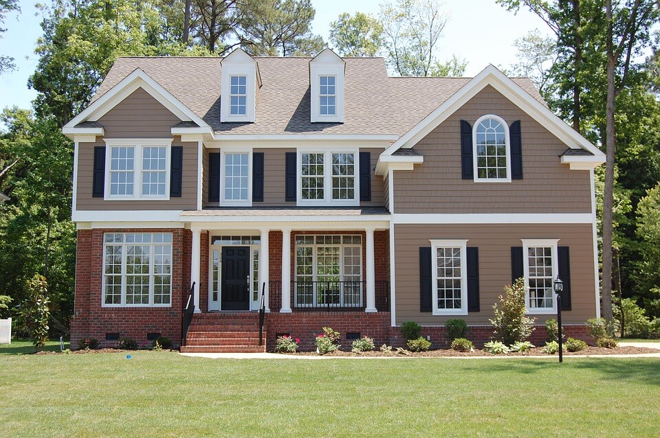 big house with a large front yard