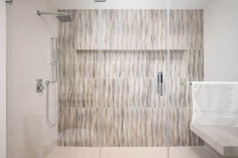 back shower wall tile design